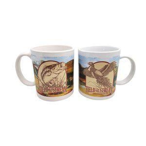 vintage pair houston harvest field & streamwildlife coffee mugs